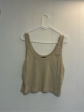 Banana Republic Neutral Scoop Tank Top - Beige